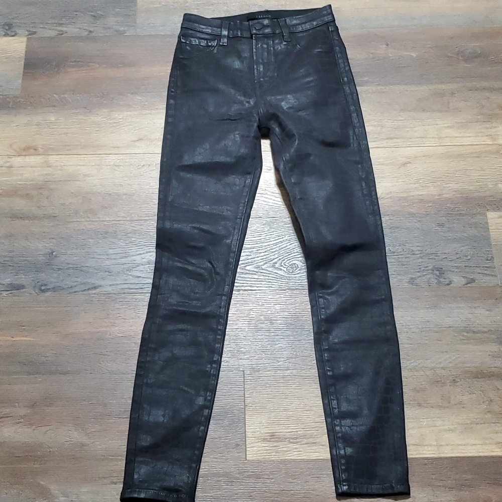 J brand Leenah caiman black skinny jeans